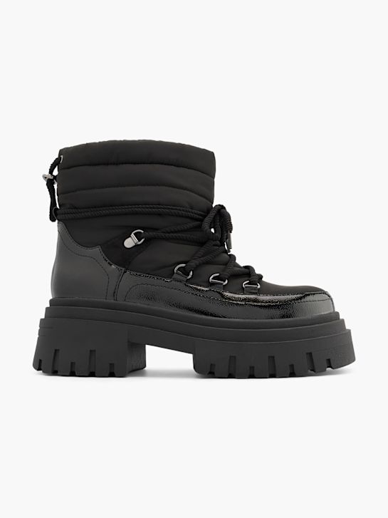 passarela lace-up bota preta deichmann