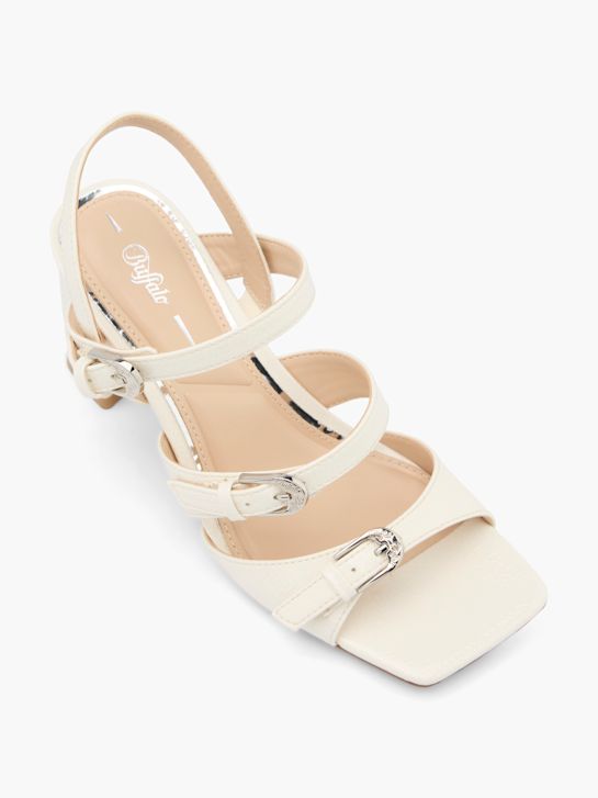 buffalo sandália de salto branco deichmann