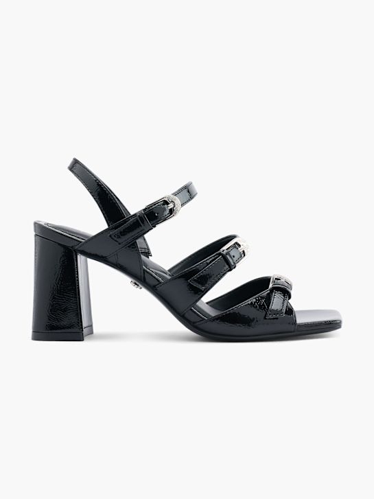 buffalo sandália de salto preto deichmann