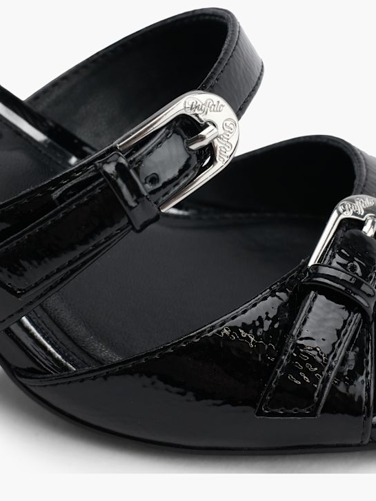 buffalo sandália de salto preto deichmann