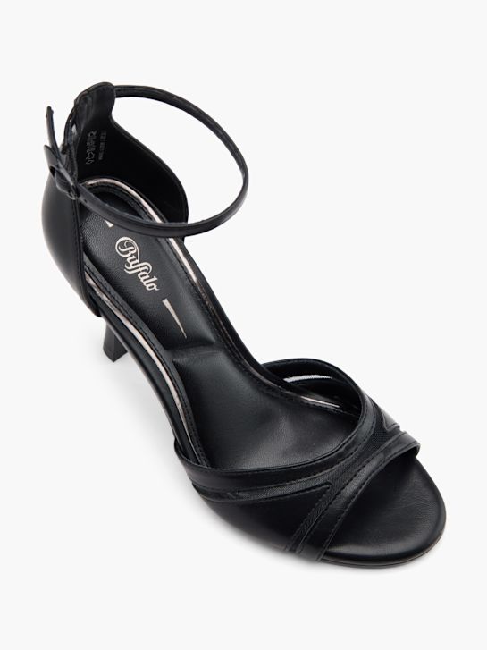 buffalo sandália de salto preto deichmann
