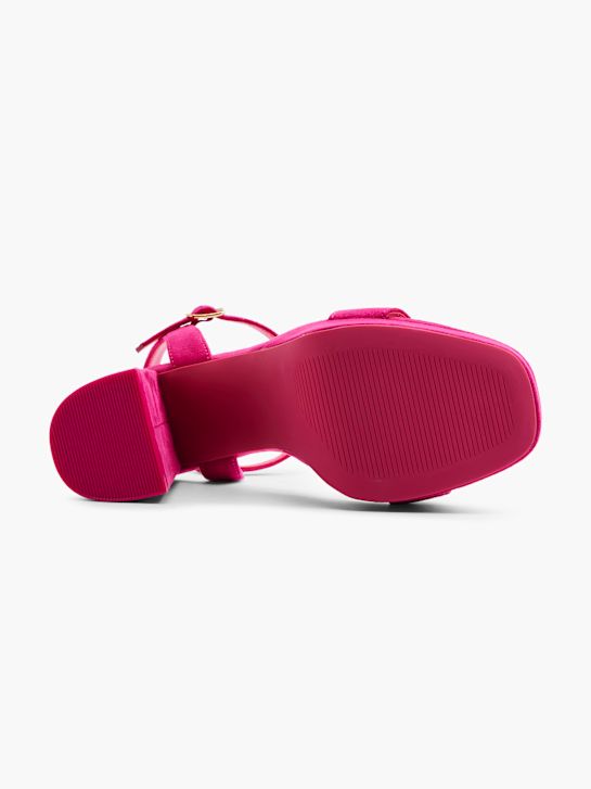 passarela sandália de salto alto cor-de-rosa deichmann