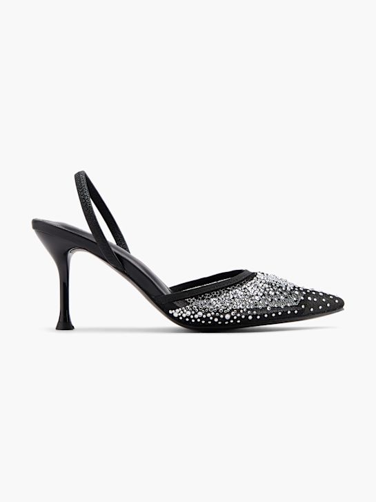 passarela slingback calcanhar preto deichmann