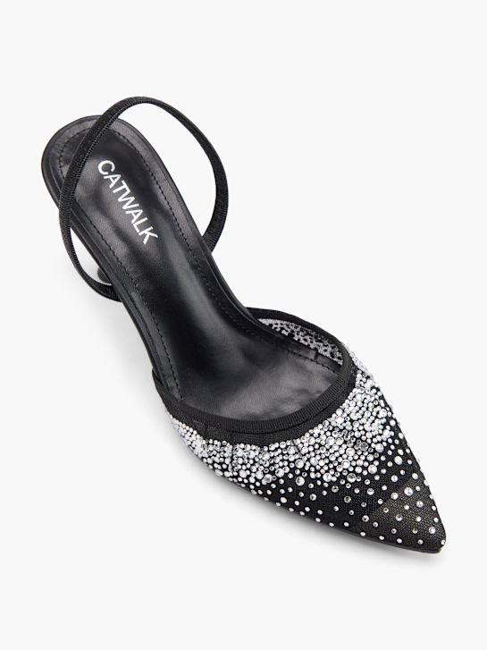 passarela slingback calcanhar preto deichmann