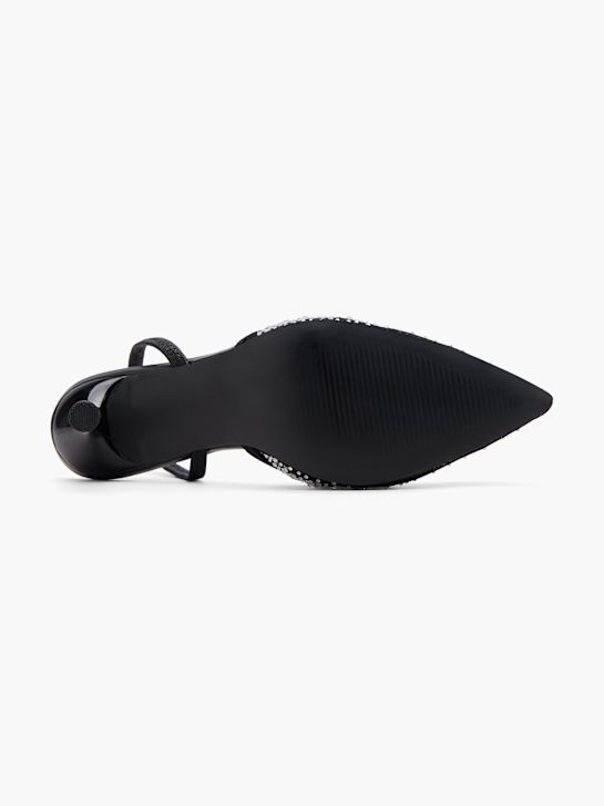 passarela slingback calcanhar preto deichmann
