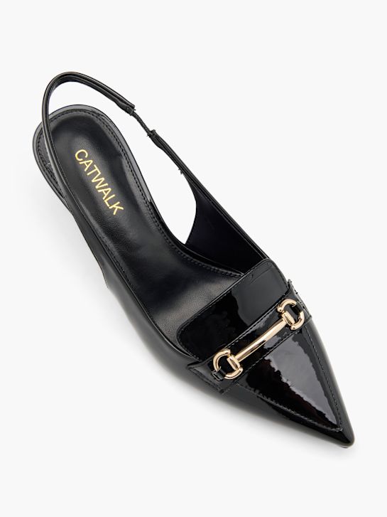 passarela slingback calcanhar preto deichmann