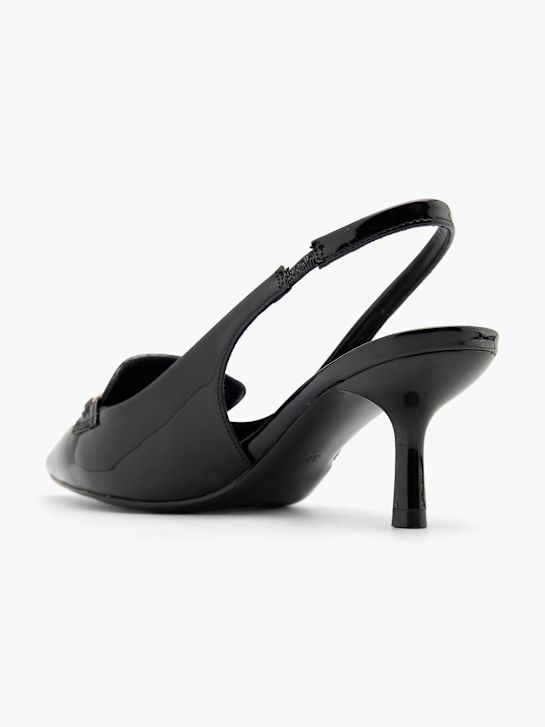 passarela slingback calcanhar preto deichmann