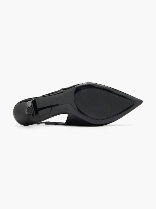passarela slingback calcanhar preto deichmann