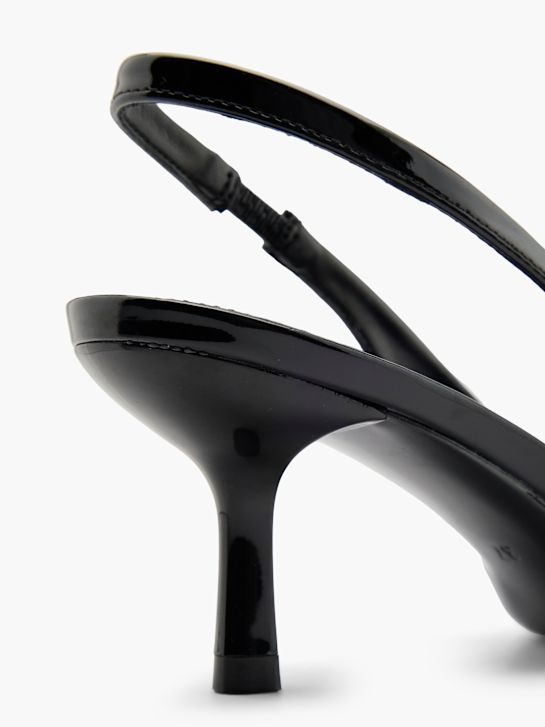 passarela slingback calcanhar preto deichmann