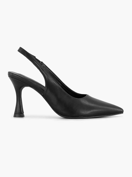 graceland slingback calcanhar preto deichmann