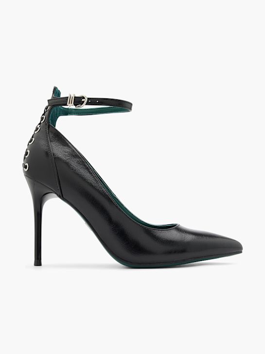 Ímpios amarrado calcanhar preto deichmann