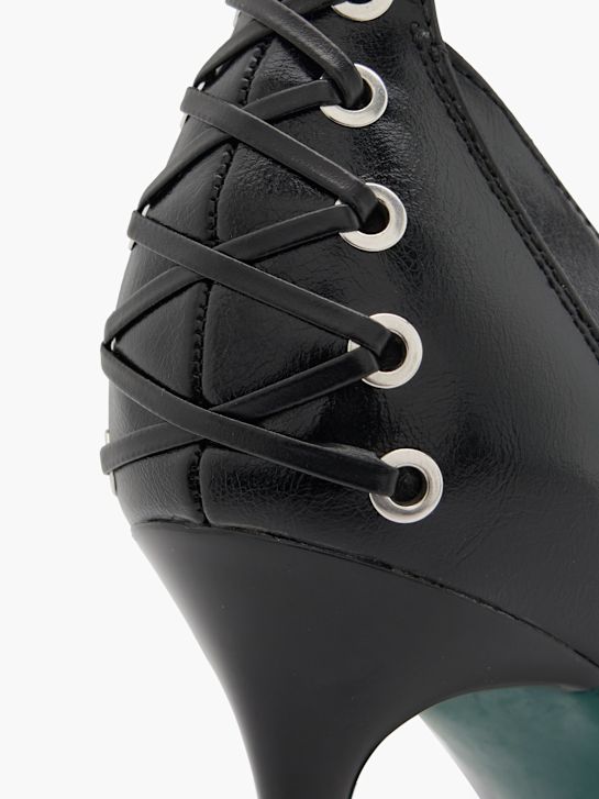 Ímpios amarrado calcanhar preto deichmann