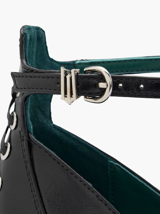 Ímpios amarrado calcanhar preto deichmann