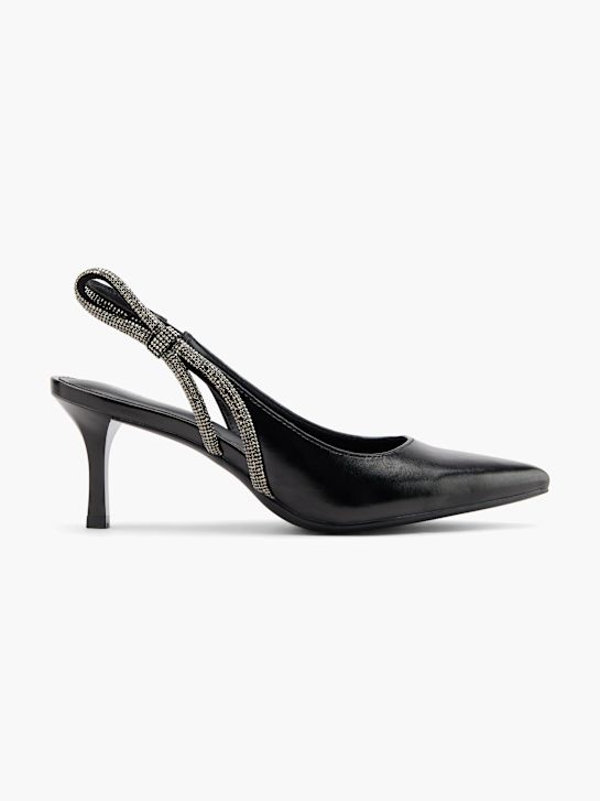 graceland slingback calcanhar preto deichmann