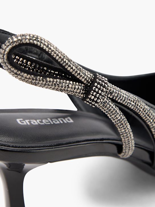graceland slingback calcanhar preto deichmann