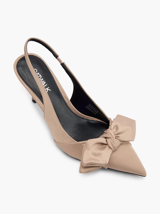 passarela slingback calcanhar taupe deichmann