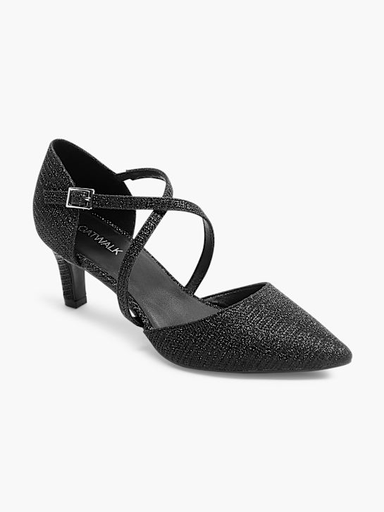 passarela amarrado calcanhar preto deichmann