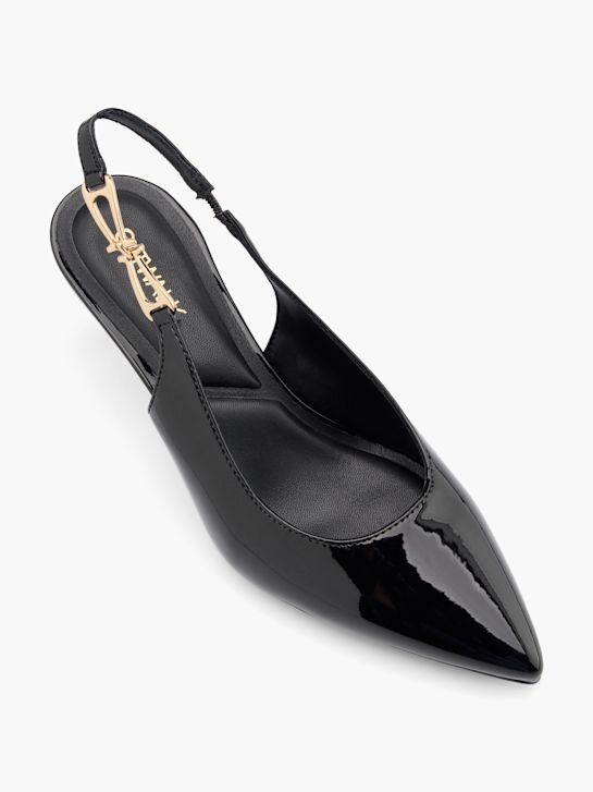 passarela slingback calcanhar preto deichmann
