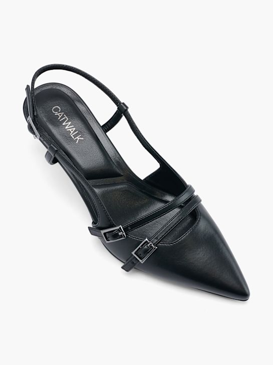 passarela slingback calcanhar preto deichmann