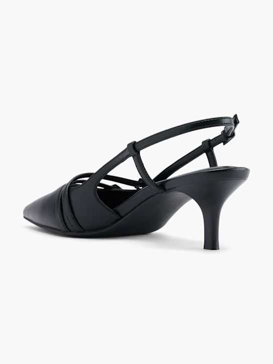 passarela slingback calcanhar preto deichmann