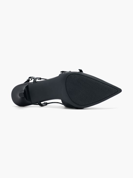 passarela slingback calcanhar preto deichmann