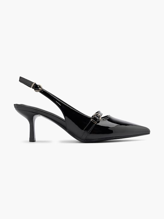 passarela slingback calcanhar preto deichmann