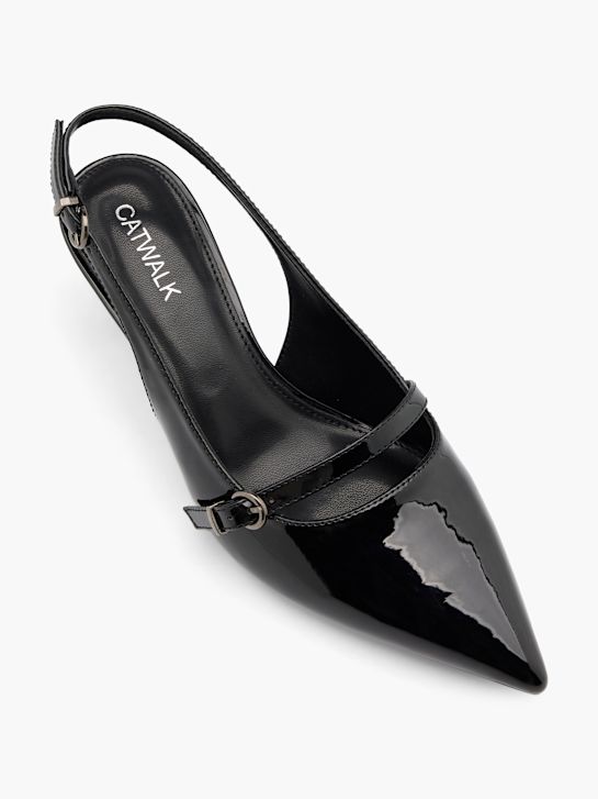 passarela slingback calcanhar preto deichmann