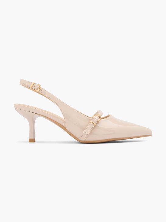 passarela slingback salto nude deichmann