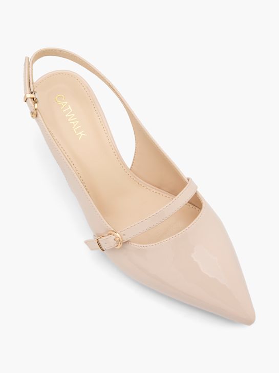 passarela slingback salto nude deichmann