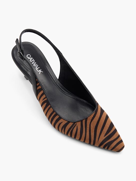 passarela slingback calcanhar marrom deichmann