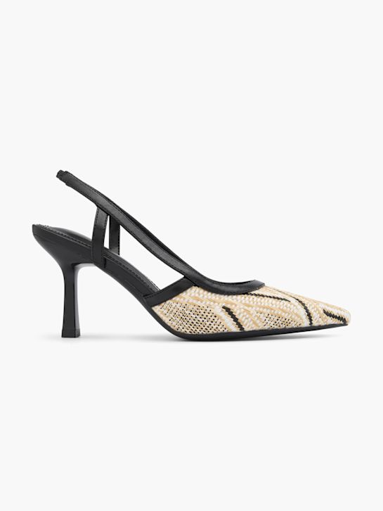 graceland slingback calcanhar bege deichmann