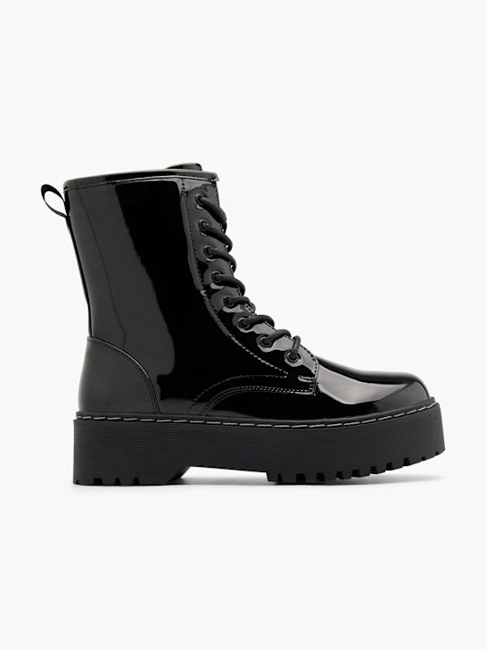 passarela lace-up bota preta deichmann