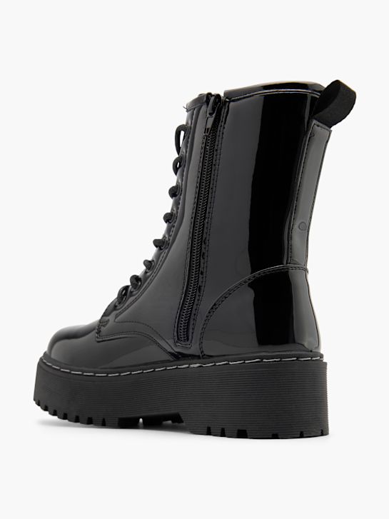 passarela lace-up bota preta deichmann