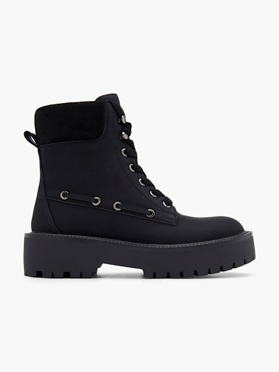 passarela lace-up bota preta deichmann