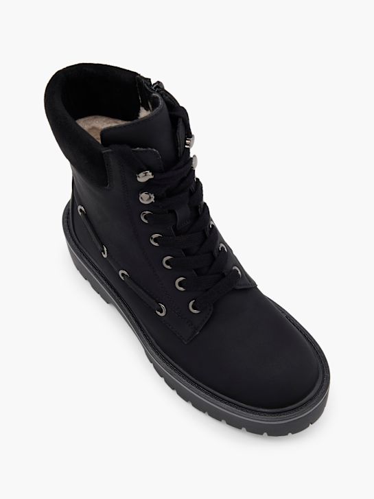 passarela lace-up bota preta deichmann