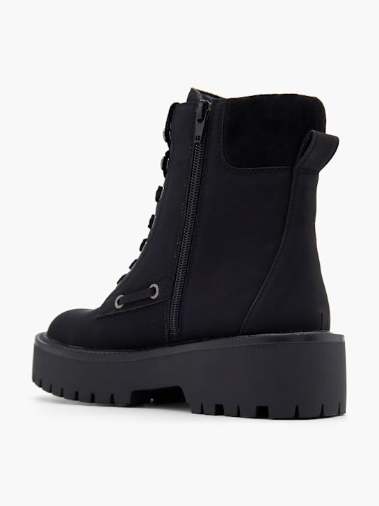 passarela lace-up bota preta deichmann