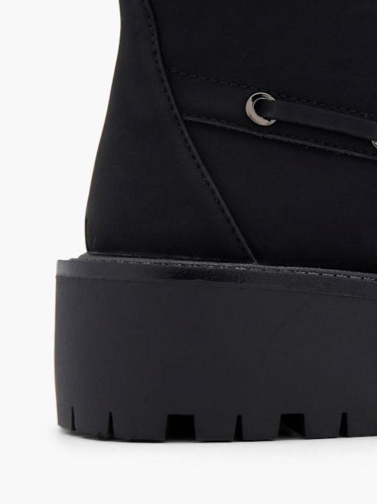 passarela lace-up bota preta deichmann