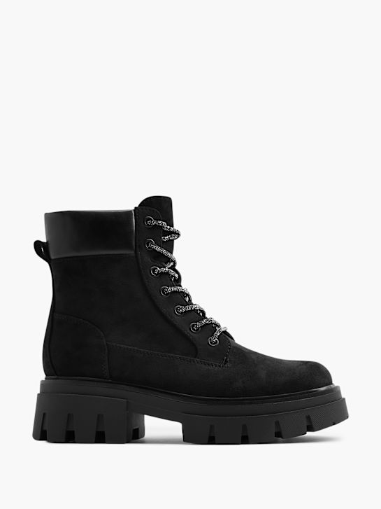 passarela lace-up bota preta deichmann
