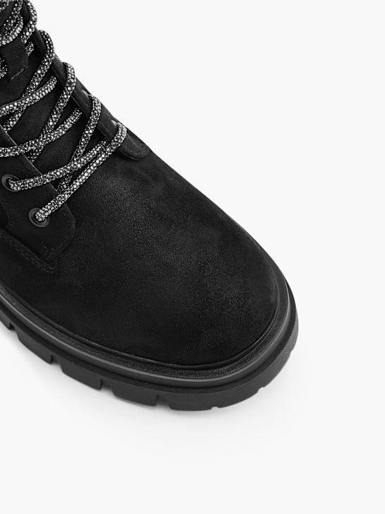 passarela lace-up bota preta deichmann