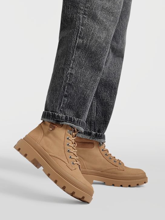banco de lace-up bota bege deichmann