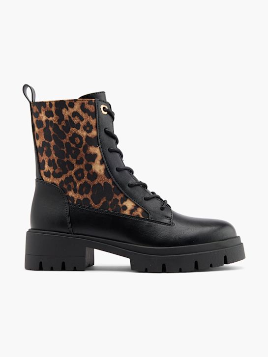 passarela lace-up bota preta deichmann