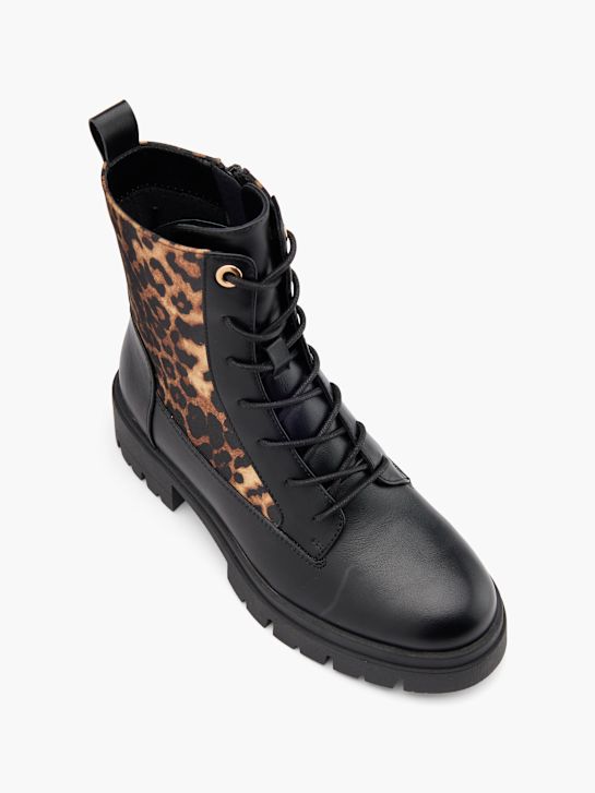 passarela lace-up bota preta deichmann