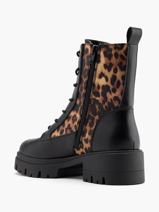 passarela lace-up bota preta deichmann