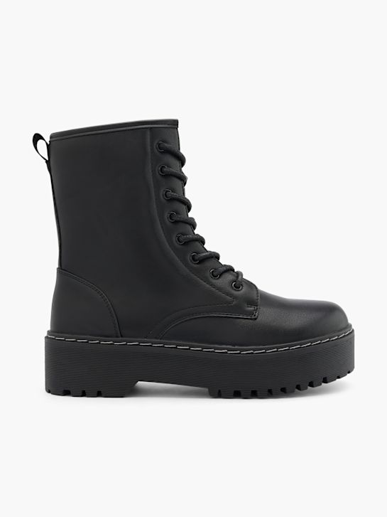 passarela lace-up bota preta deichmann