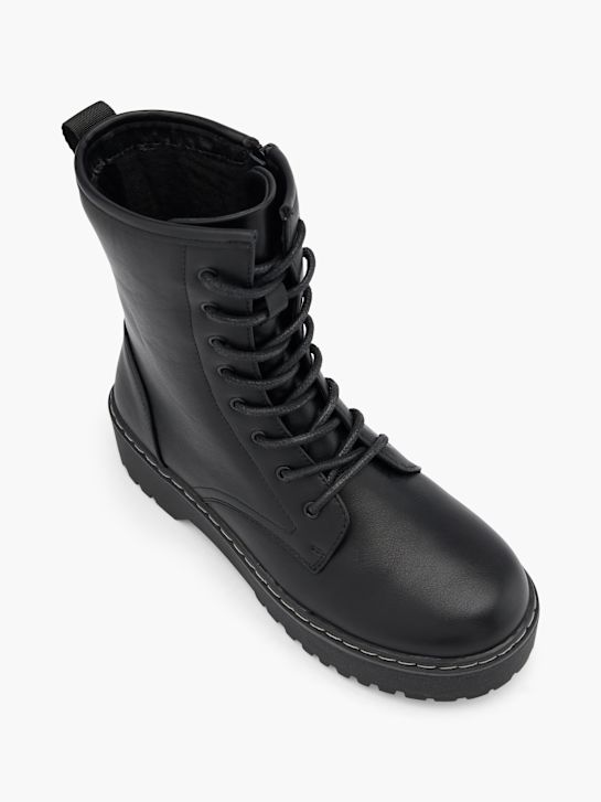 passarela lace-up bota preta deichmann