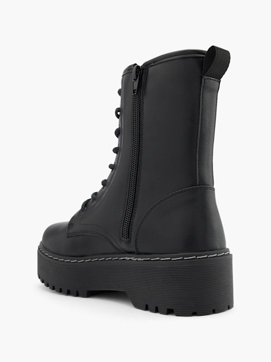 passarela lace-up bota preta deichmann