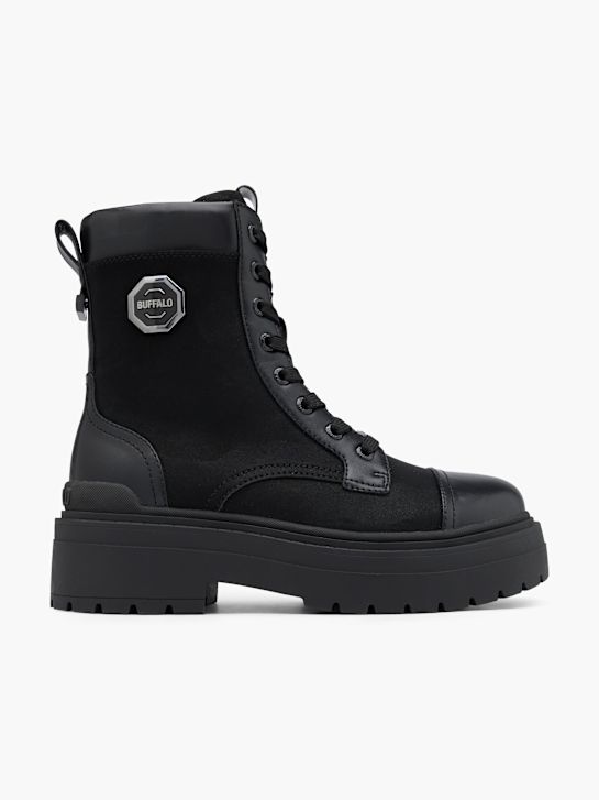buffalo lace-up bota preta deichmann