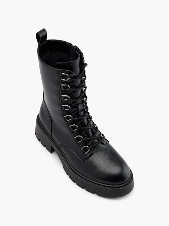 passarela lace-up bota preta deichmann