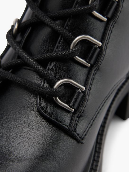 passarela lace-up bota preta deichmann