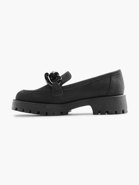passarela loafer preto deichmann